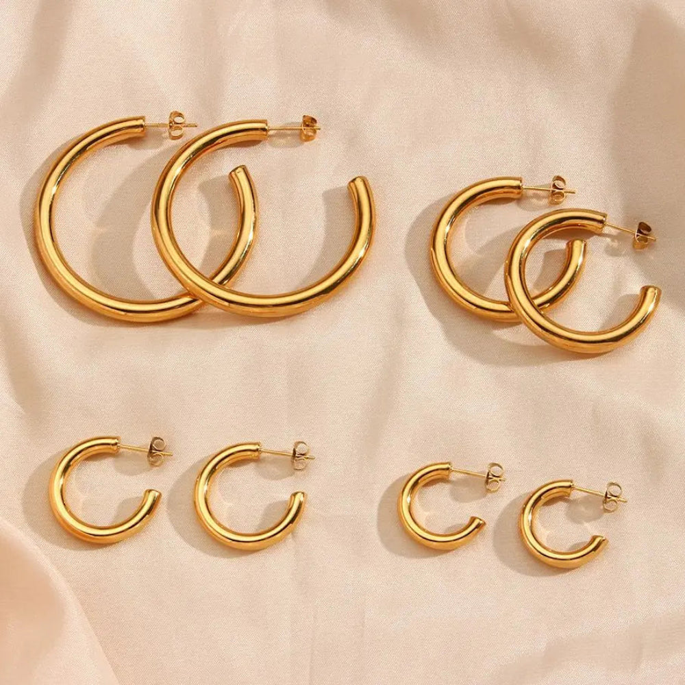 Brincos de Argola em Aço Inoxidável