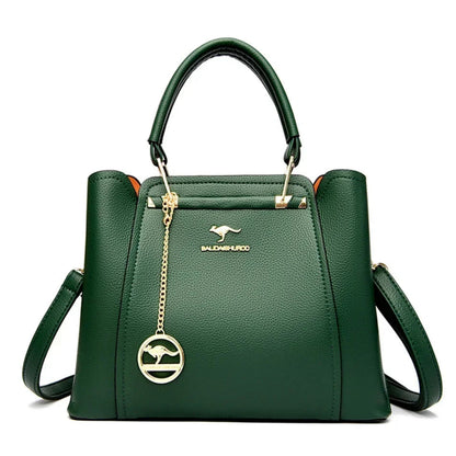 Bolsa de Couro Legítimo Luxuosa com Grande Capacidade e Design Elegante