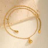 Colar Pingente Gota de Água Banhado a Ouro 18K