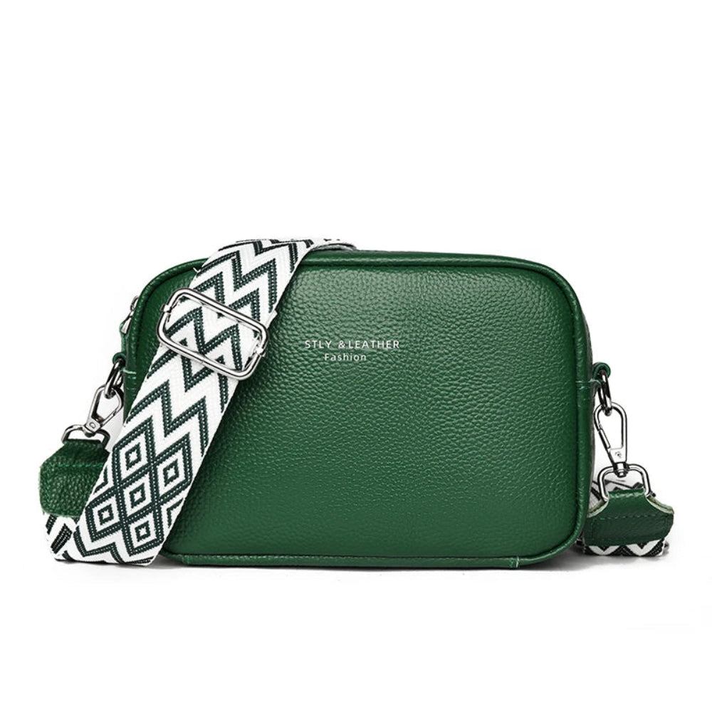 Elegante Bolsa Crossbody de Couro Legítimo para Mulheres