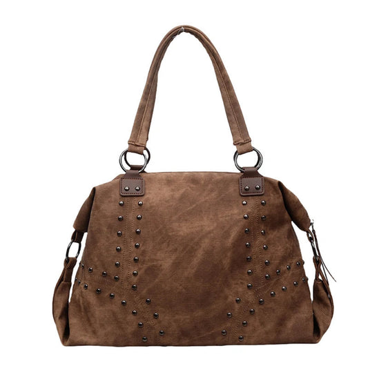 Leftside alta capacidade rebites design couro do plutônio travesseiro sacos para as mulheres 2025 novo estilo punk tendência feminina bolsa de ombro bolsas