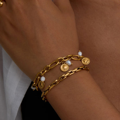 Pulseira Minimalista 18K Banhada a Ouro Uworld