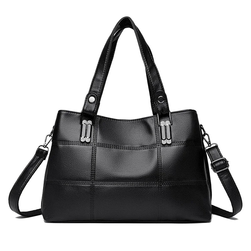 Bolsa de Ombro de Couro Macio Luxuosa