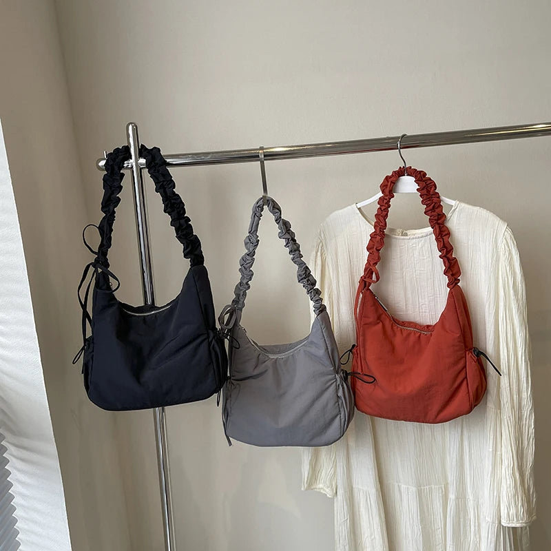Leftside design macio pano pequeno shopper compras axilas sacos senhora bolsa de ombro para as mulheres 2024 tendência moda y2k bolsas