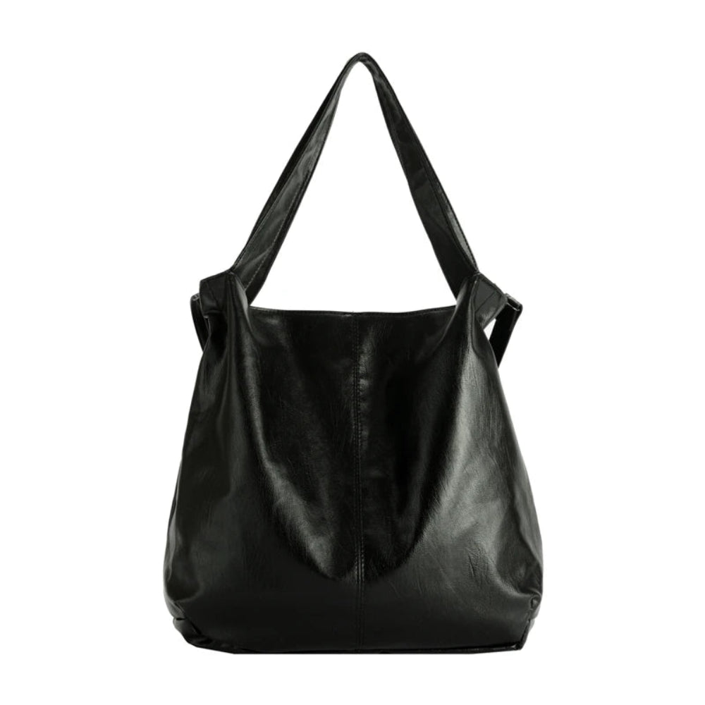 Leftside moda grande sacola de couro para as mulheres 2025 tendências femininas simples grande alta capacidade retro ombro bolsa lateral bolsas