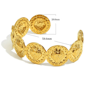 Ebbelle nova fruta criativa redonda morango manguito pulseira de aço inoxidável à prova dwaterproof água jóias de declaração feminina