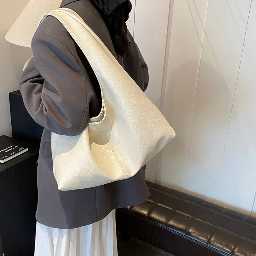 Leftside design grande couro do plutônio hobo axilas sacos senhora inverno bolsa de ombro para as mulheres 2024 nova tendência y2k bolsas e bolsas