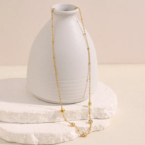 Ebbelle estilo minimalista mini redondo zircão pingente colar pvd banhado a aço inoxidável luxo feminino pescoço jóias