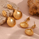 Brincos Concha Banhado a Ouro