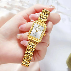 OLEVS Relógio de Luxo Feminino à Prova D'Água em Ouro