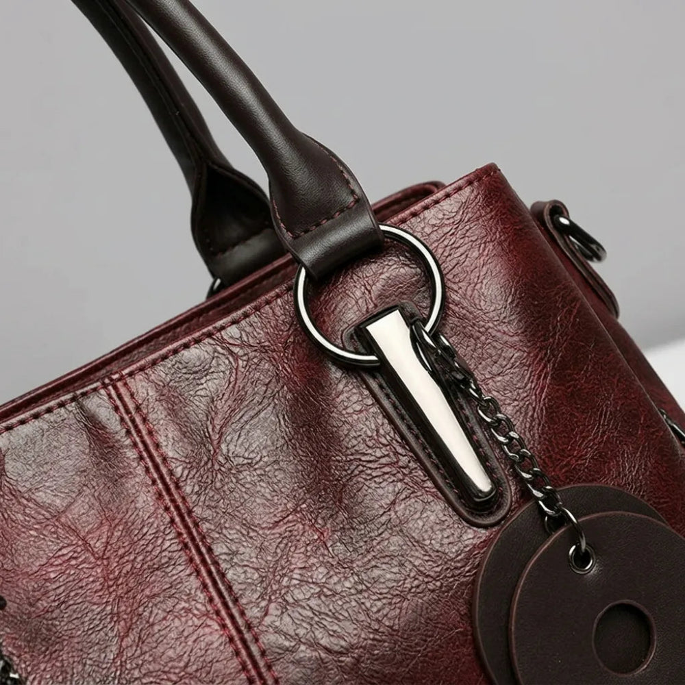 Bolsa de Couro Luxuosa Feminina - Alta Capacidade