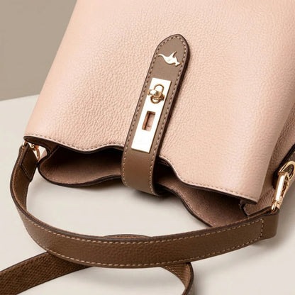 Bolsa Crossbody de Couro Sintético de Alta Capacidade