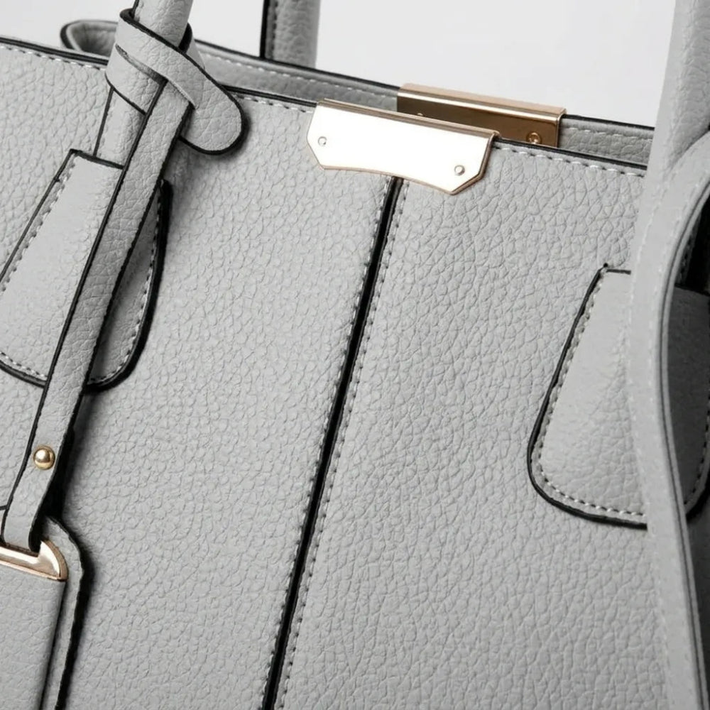 Elegante Bolsa de Couro Plutônio Feminina