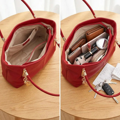 Bolsa Feminina de Luxo em Couro PU com Alça Superior