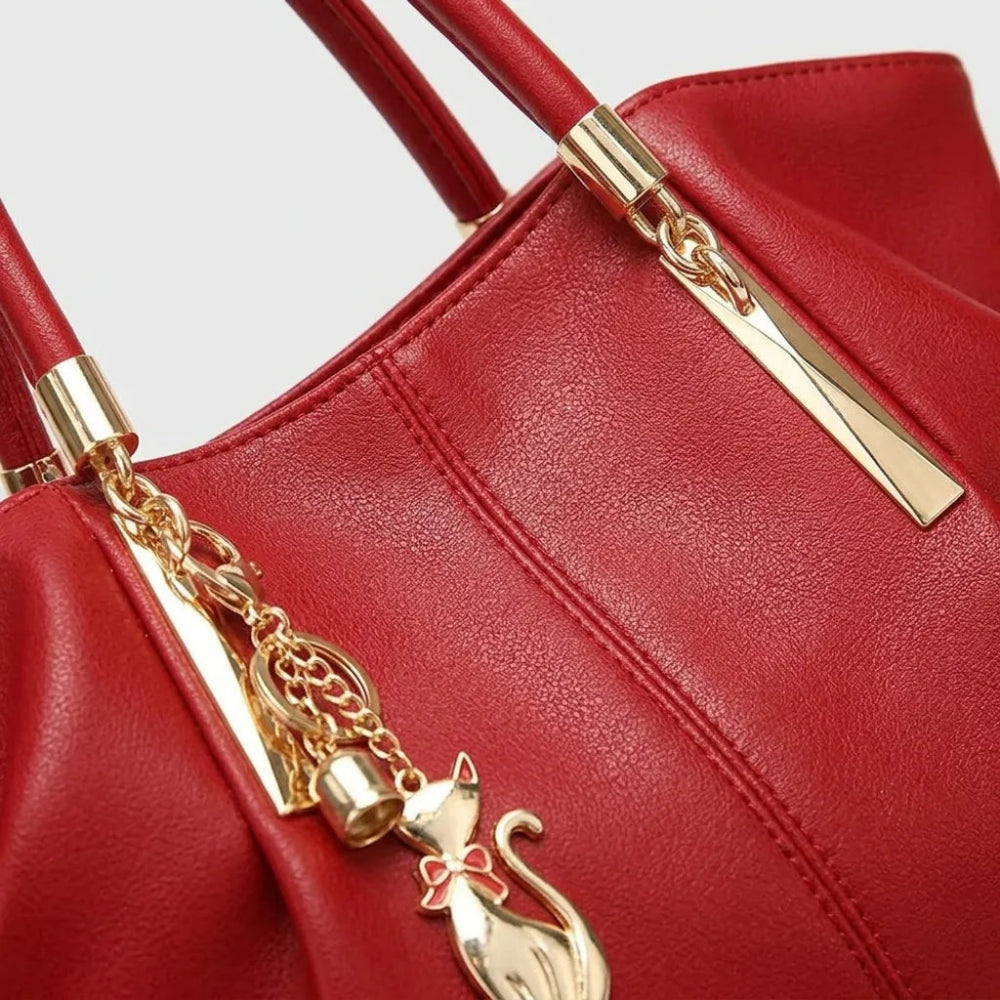 Bolsa Feminina de Luxo em Couro PU com Alça Superior