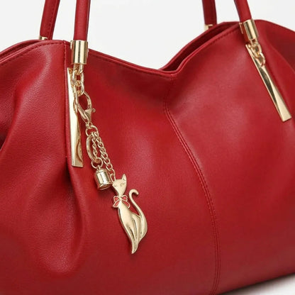 Bolsa Feminina de Luxo em Couro PU com Alça Superior