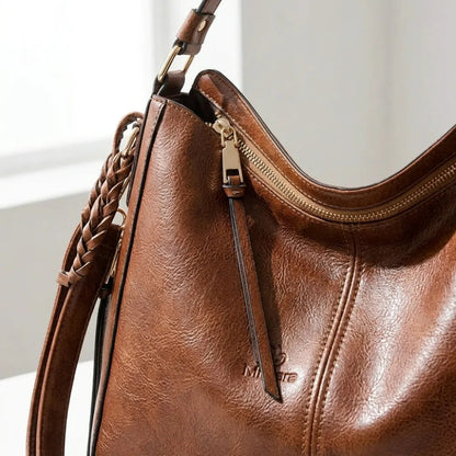 Bolsa Hobo de Couro PU Elegância Atemporal