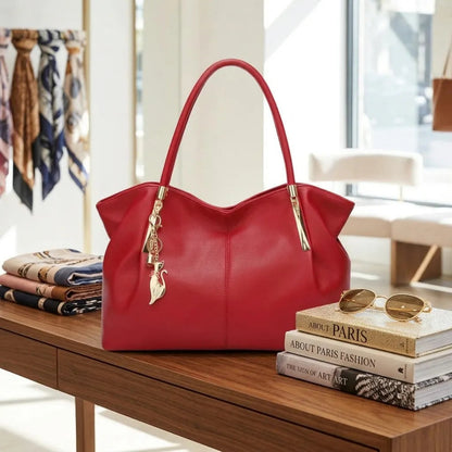 Bolsa Feminina de Luxo em Couro PU com Alça Superior