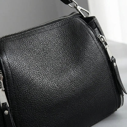 Bolsa Crossbody de Couro Legítimo Feminina de Luxo