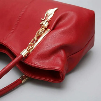 Bolsa Feminina de Luxo em Couro PU com Alça Superior