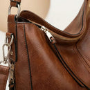 Bolsa Hobo de Couro PU Elegância Atemporal