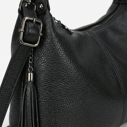 Bolsa de Luxo em Couro Legítimo com Borla para Mulheres