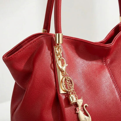 Bolsa Feminina de Luxo em Couro PU com Alça Superior
