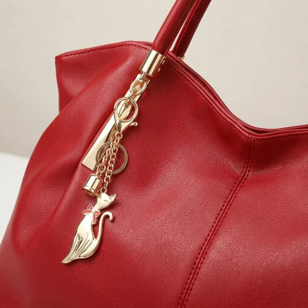 Bolsa Feminina de Luxo em Couro PU com Alça Superior