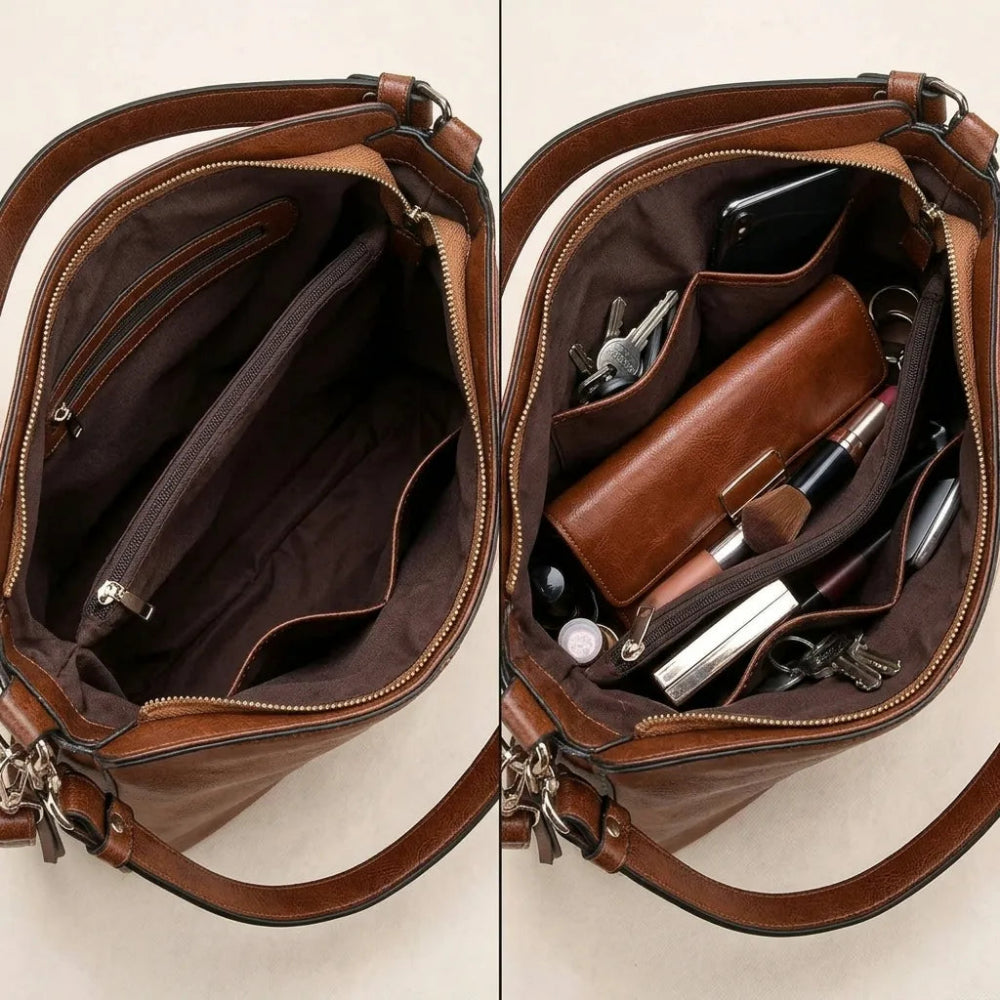 Bolsa Hobo de Couro PU Elegância Atemporal