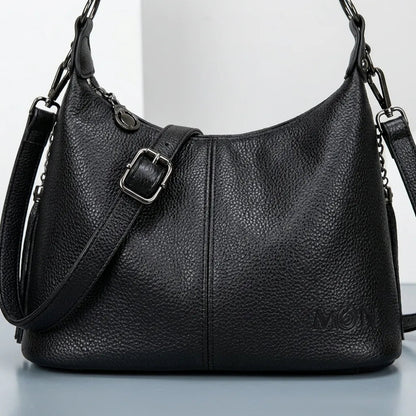 Bolsa de Luxo em Couro Legítimo com Borla para Mulheres