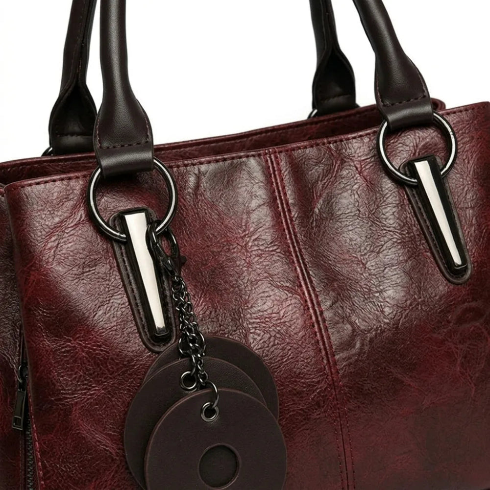 Bolsa de Couro Luxuosa Feminina - Alta Capacidade