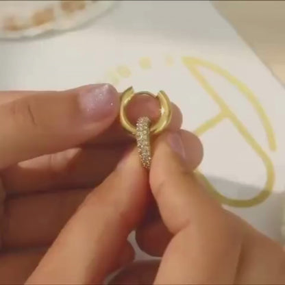 Brincos de Argola Redondos Brilhantes