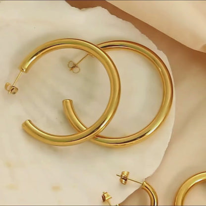 Brincos de Argola em Aço Inoxidável