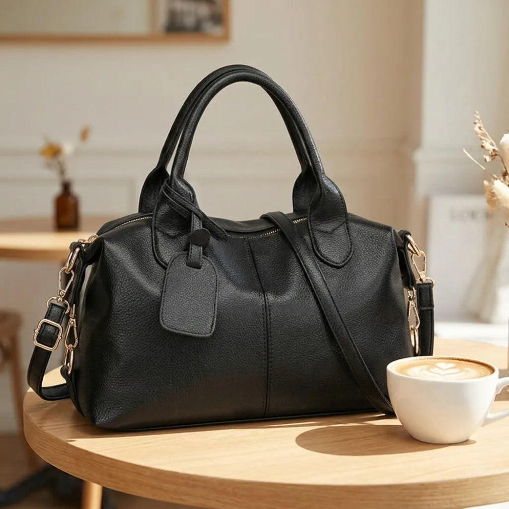 Bolsa de Ombro em Couro Macio - Elegância Casual